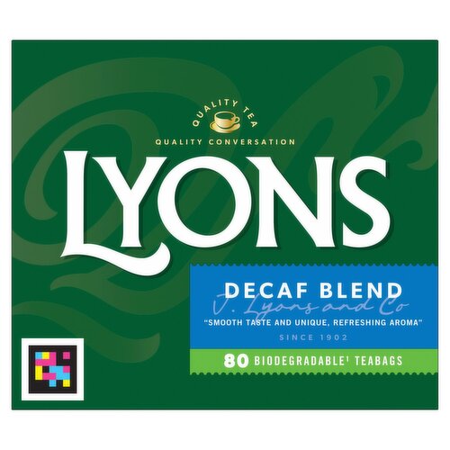 Lyons Decaf Blend packaging